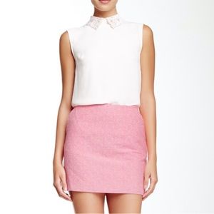 Ted Baker Juleen Boucle Neon Pink Mini Skirt (Brand Size 2, US 6)